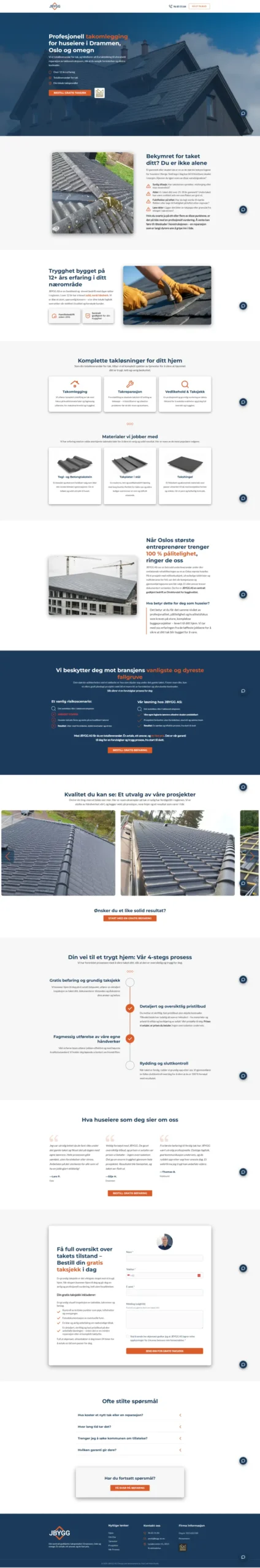 Captura del sitio de JBYGG AS